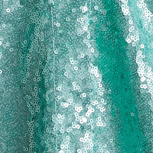 SHOWPO CALLY MINI DRESS - OVERSIZED SHIRT DRESS IN AQUA SEQUIN - Picture 5 of 7